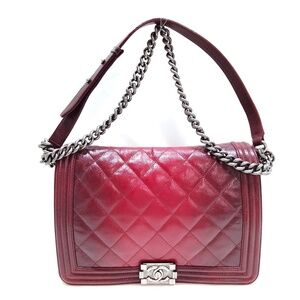 CHANEL Quilted Burgundy Shoulder Bag